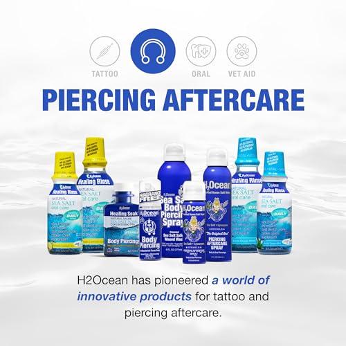 H2Ocean H2Ocean Patented Piercing Aftercare Spray Sea Salt Saline 4oz