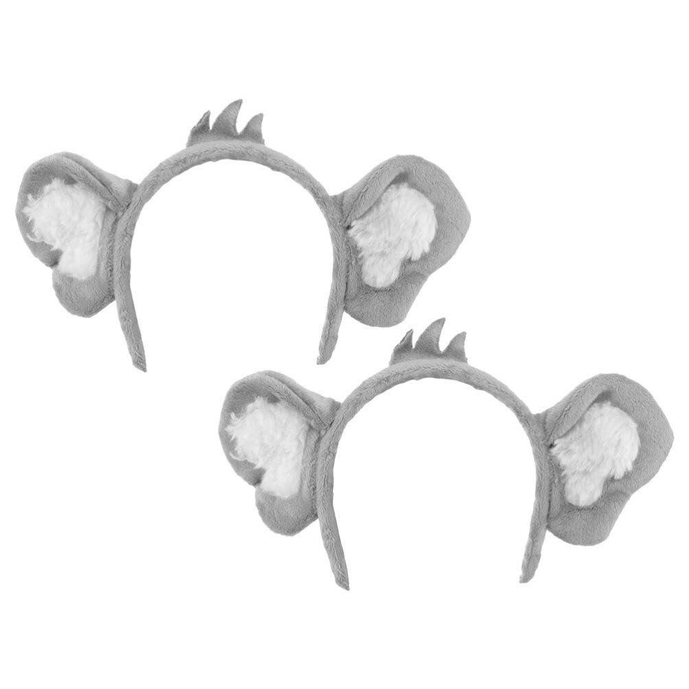 MAGICLULU MAGICLULU 2pcs Koala Ear Headband Cartoon Koala Headband Furry Animal Headbands Cute Koala Hair Hoop for Party Cosplay