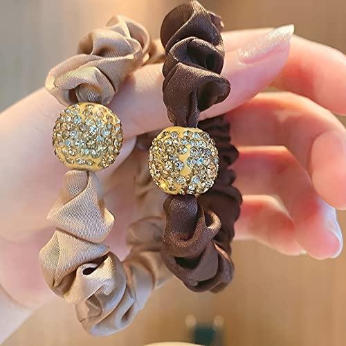 RTTYOA RTTYOA Small Scrunchies, Silk Satin Little Thin Hair Scrunchie, Soft Elastics Scrunchy Donut Hair Ties Ponytail Holder, Leopard Cheetah Floral Polka Dot Bow Hair Bands (Style D)