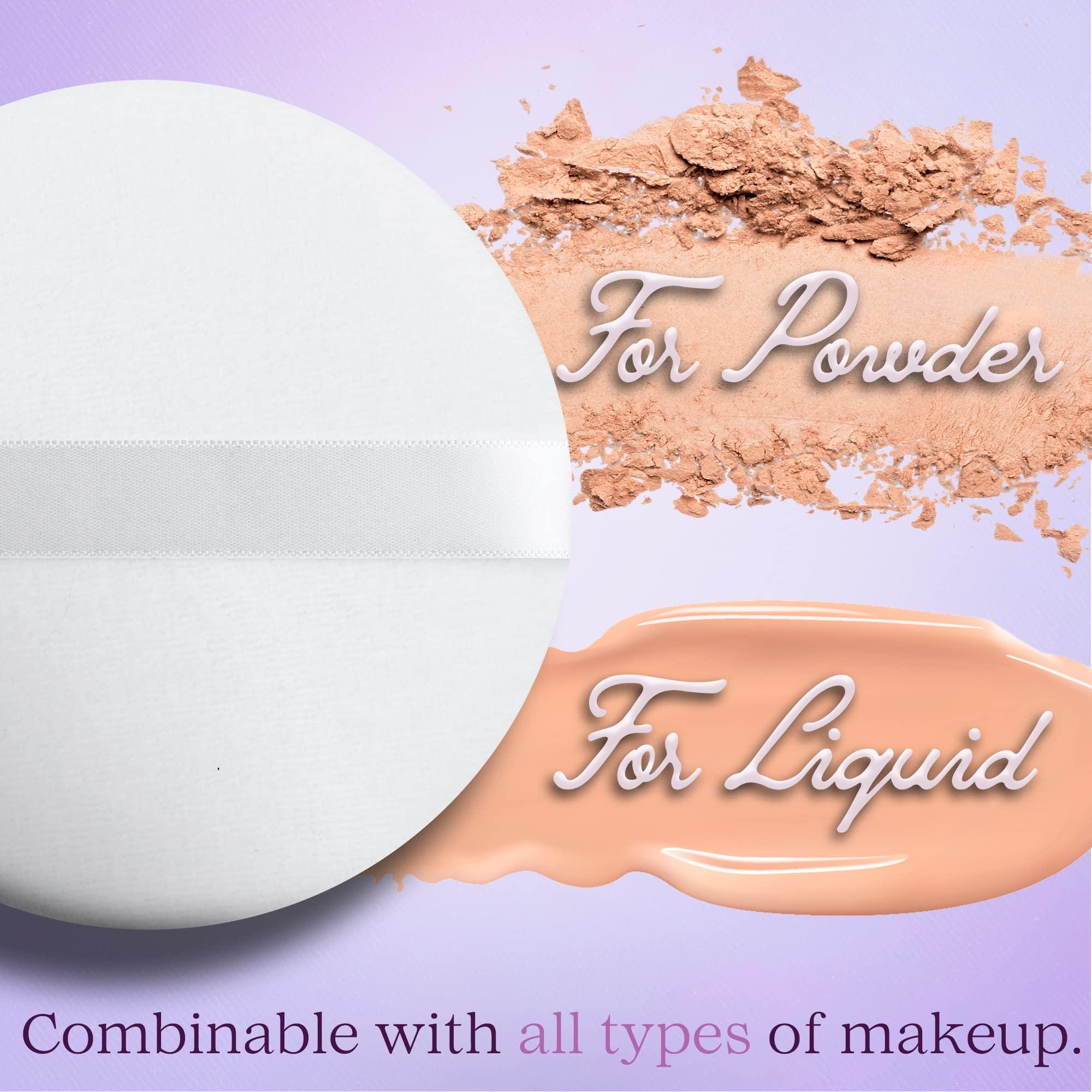 NextClimb NextClimb Extra Large 4.5 White 100% Cotton Powder Puff for Makeup, Round, Comfortable to Hold