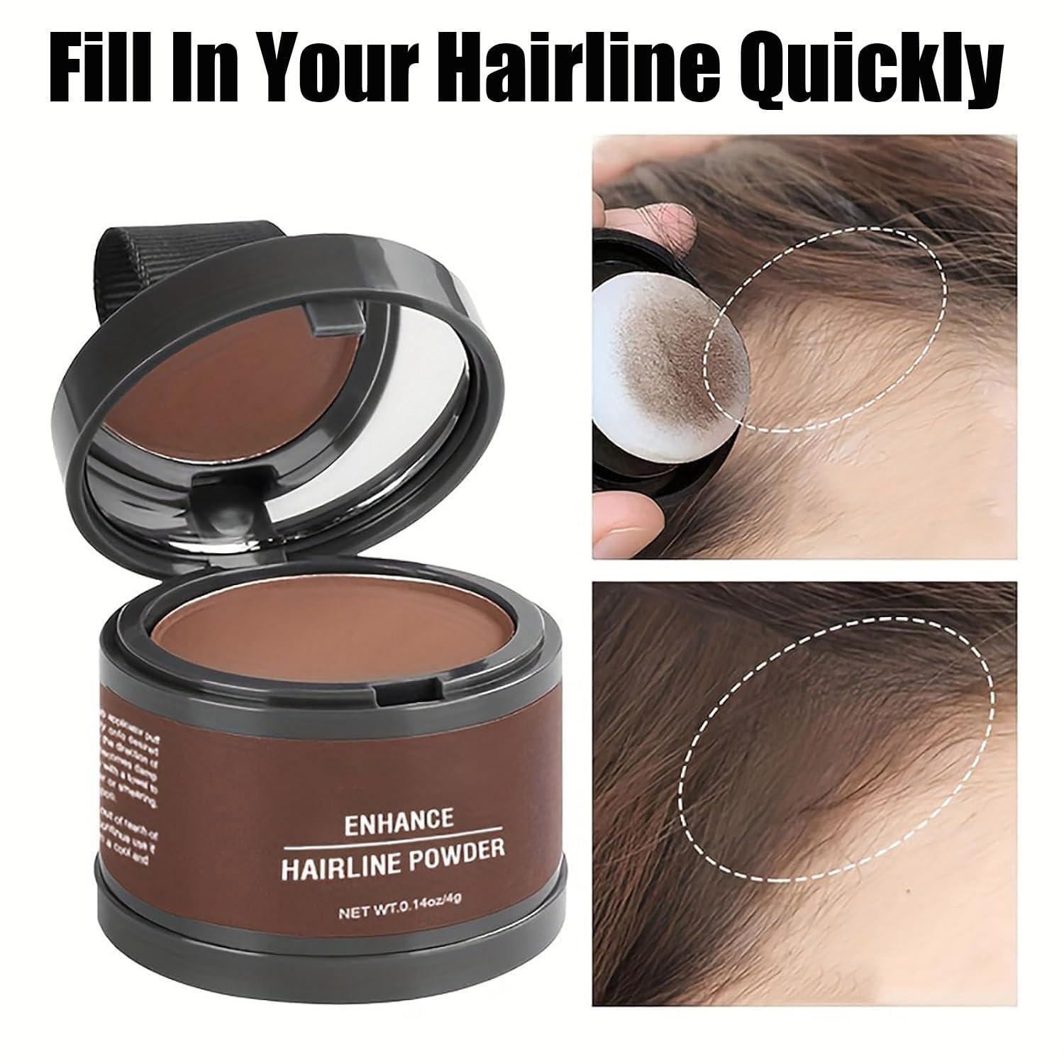 DIAXXH Maycheer Hairline Shadow Powder, Maycheer Magic Root Cover Up, Maycheer Hair Shadow, Waterproof Hairline Shadow Powder, Unisex Hairline Powder With Mirror (18# Tea Gray)