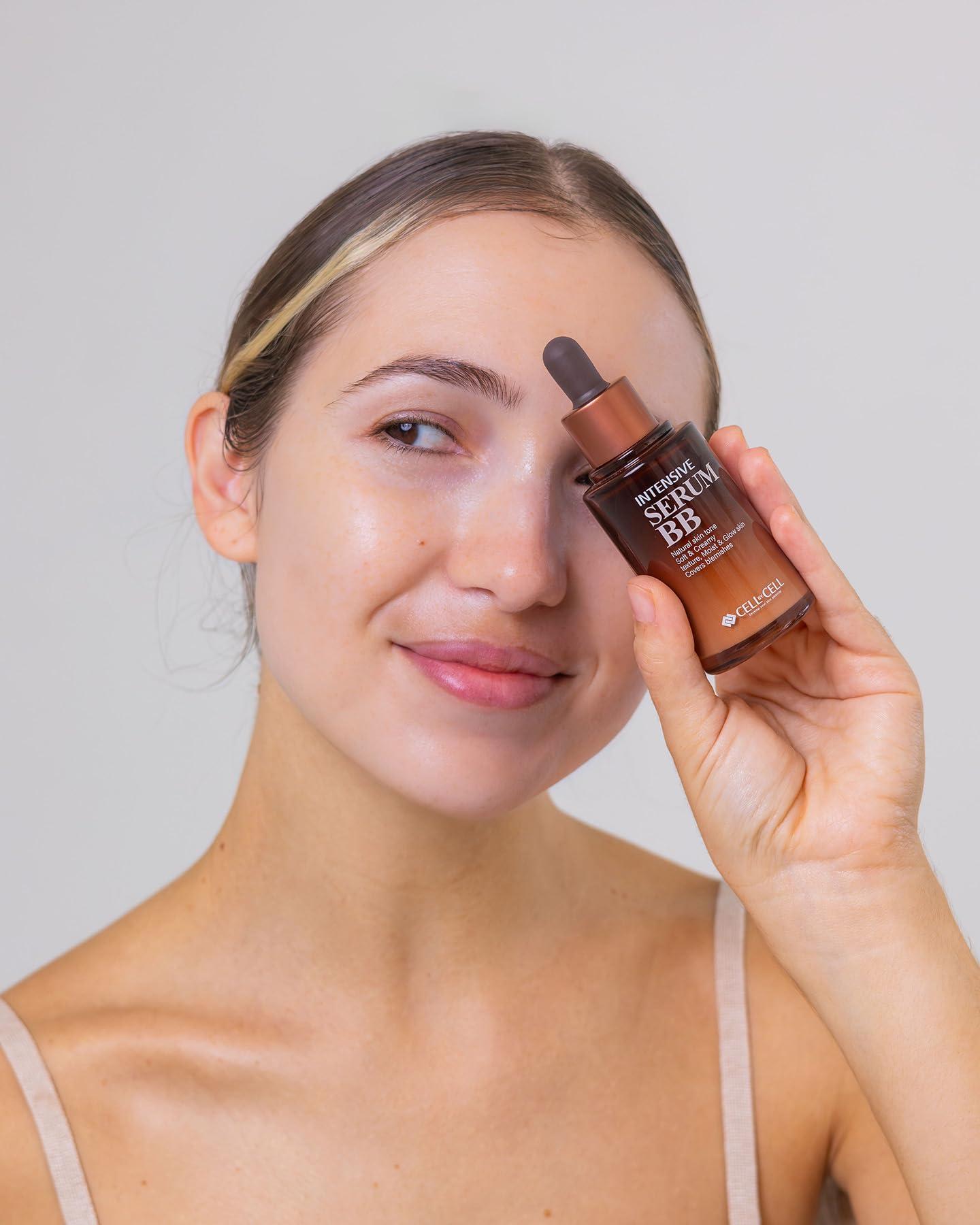 CELLBYCELL Intensive Serum BB | Light, Long-Lasting Coverage Covers Blemishes & SPF34 PA+++ UVB & UVA Protection For All Skin Types | 50ml