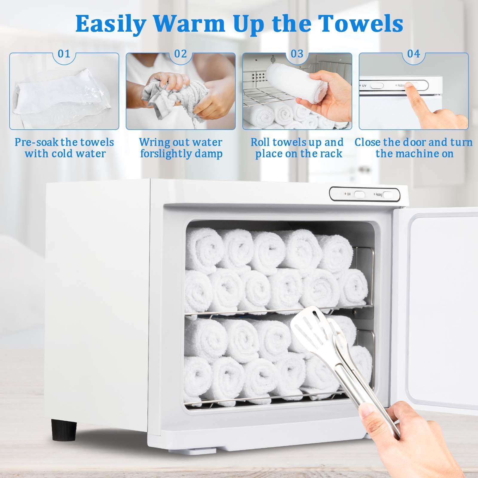 DIYYIDA Hot Towel Warmer for Spa - 23L Large Capacity Hot Towel Cabinet Professional 2-in-1 Spa Towel Warmers for Facials, Heats Up Quick Towel Heater Salon Barber Esthetician Gym Home Hotel (White)