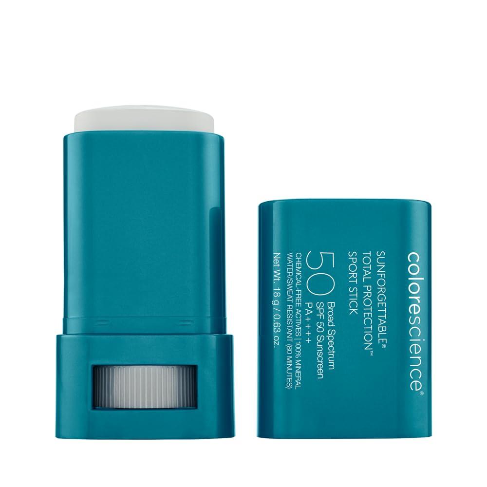 Colorescience Colorescience Sunforgettable Total Protection Sport Stick SPF 50, Mineral, Broad Spectrum, Water/Sweat Resistant, Reef Safe, Hypoallergenic, 1 ct.