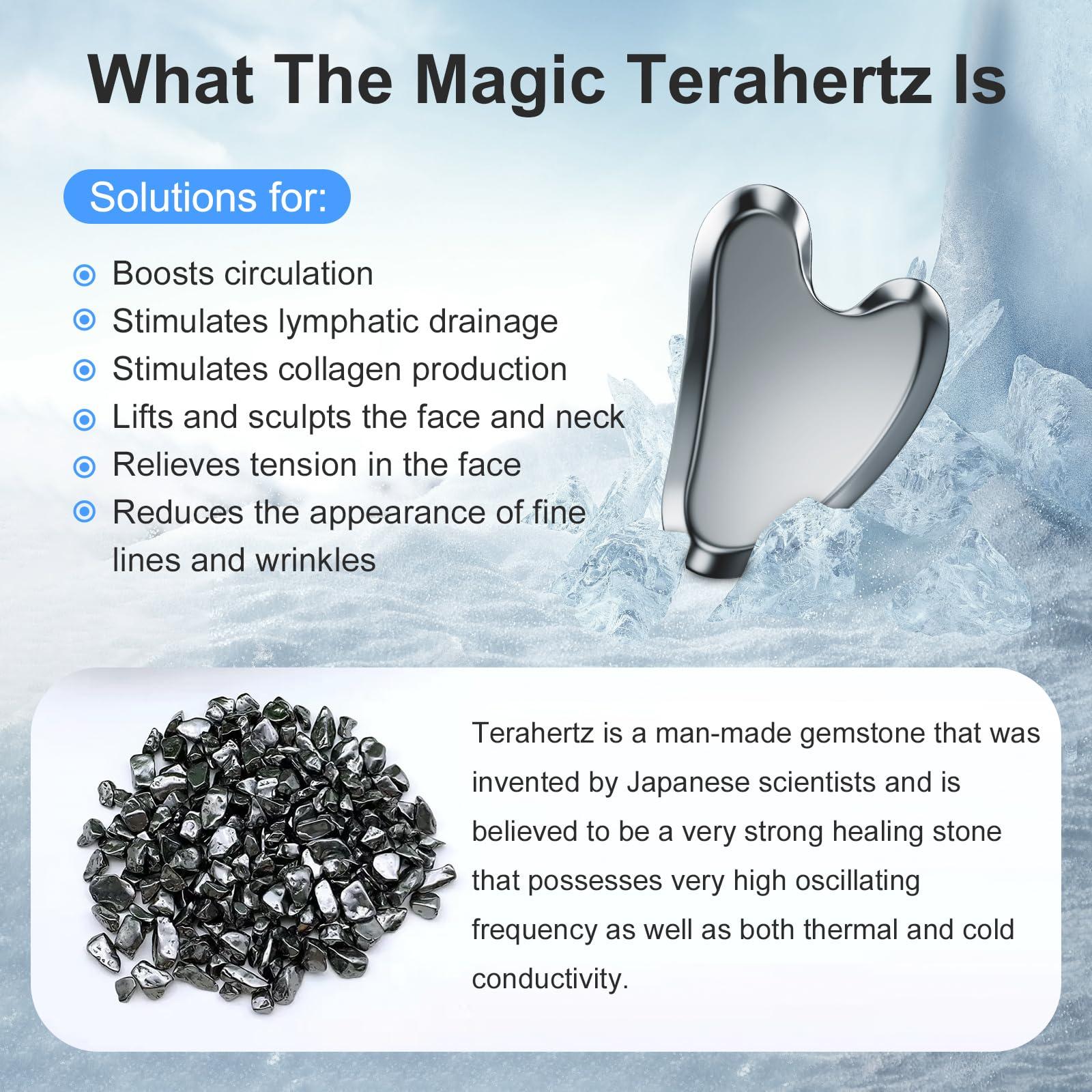 ZminRN ZminRN Terahertz Gua Sha Facial Tools Guasha Tool for Face Body Gua Sha Stone Lymphatic Drainage Massager