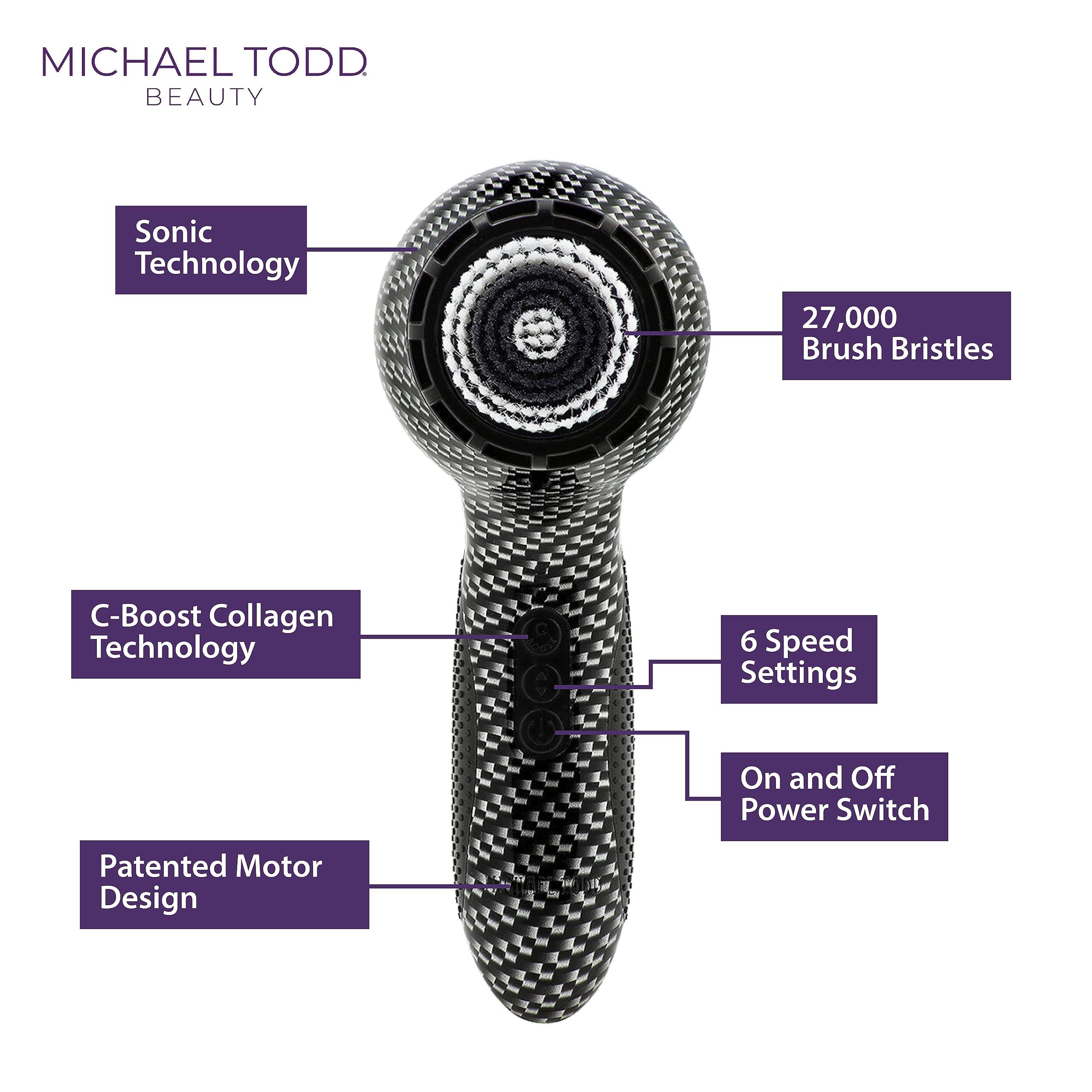 MICHAEL TODD BEAUTY Michael Todd Beauty - Soniclear Elite - Facial Cleansing Brush System - 6-Speeds - Face Cleansing Brush & Exfoliating Body Scrubber