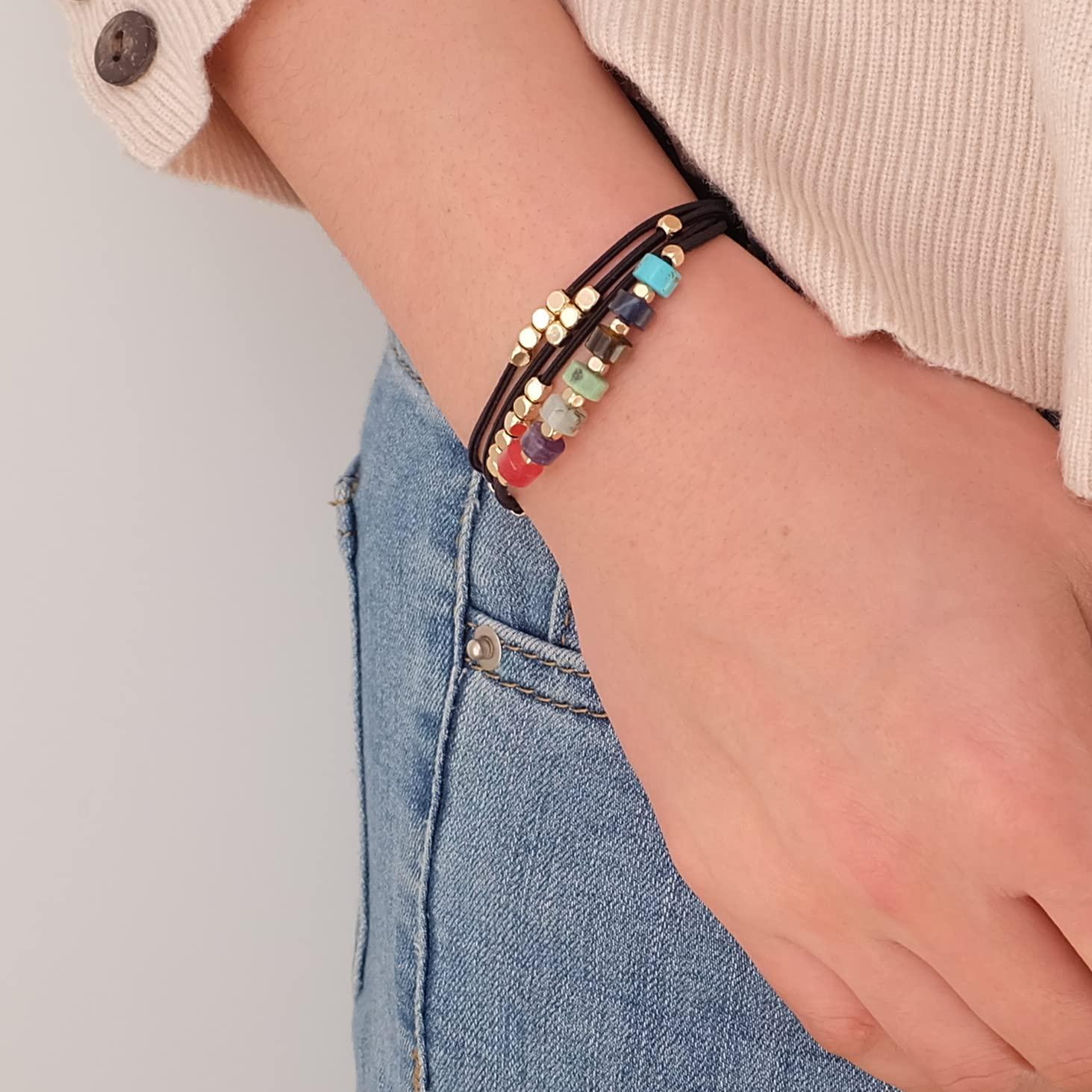 WDGROW Hair Tie Bracelets for Teen Girls ,Men,Women,Hair Ties for Thin,Thick and Curly Hair,Seamless Ponytail Holders,Cotton Knotted,No Plastic,No Damage,Won\'t Tangle Hair and Pull Out (Yoga Black)