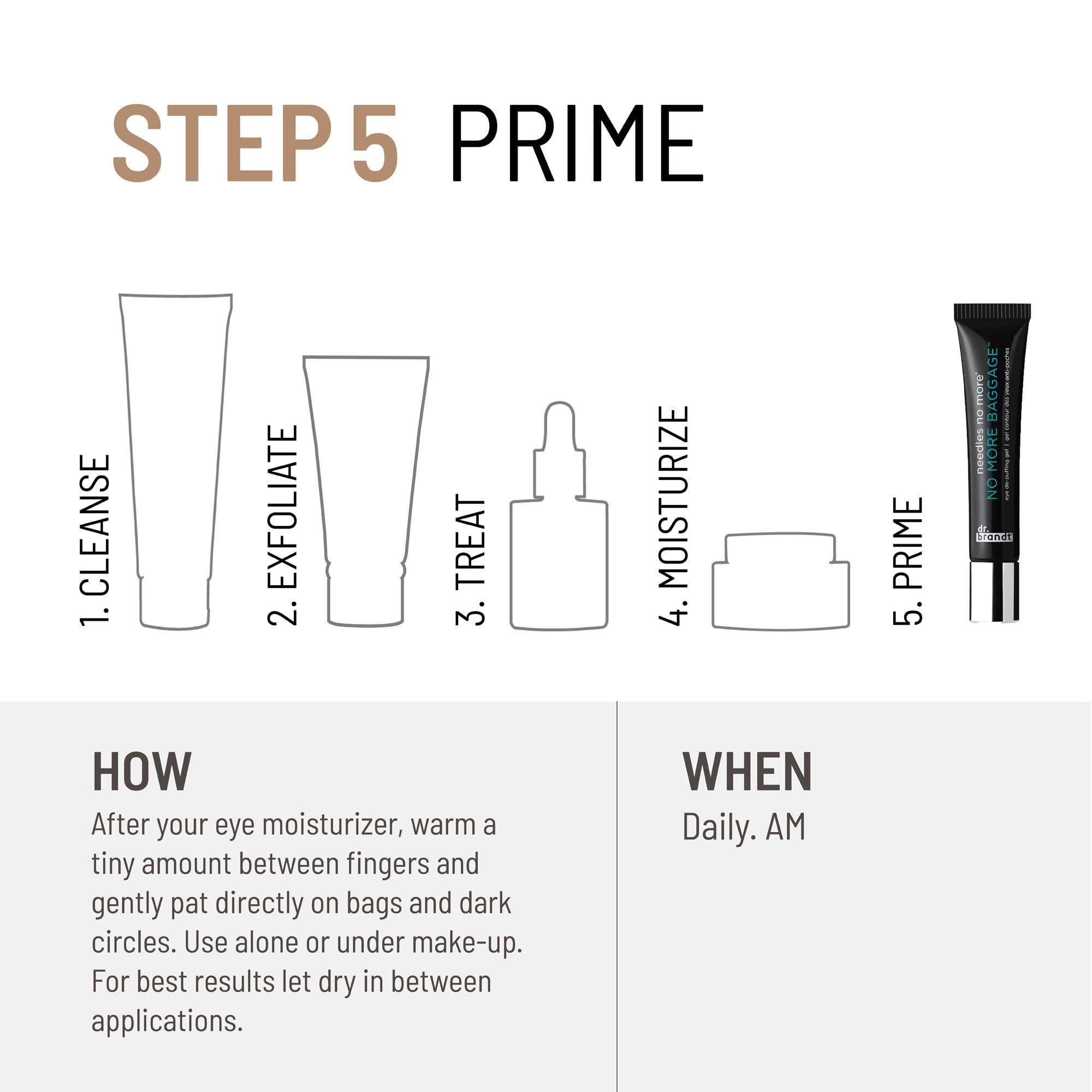 Dr. Brandt Skincare Dr. Brandt Skincare needles no more NO MORE BAGGAGE eye de-puffing gel TRAVEL SIZE, 7 g.