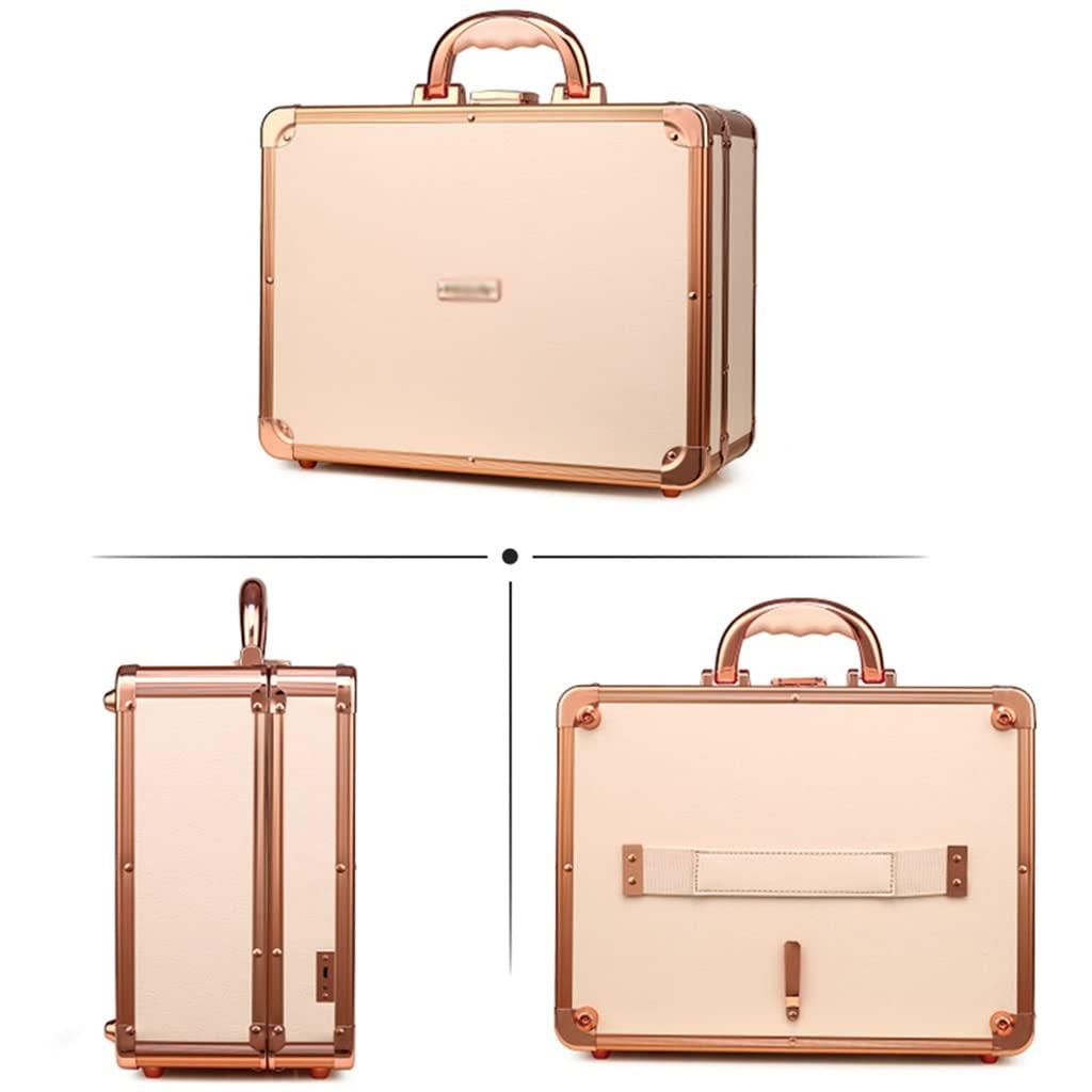 GLJ GLJ Makeup Box Professional Makeup Box for Makeup Artist, Portable Cosmetic Storage Box with LED Light, Suitable for Travel, Hand-held/hangable Luggage Hanging Rod