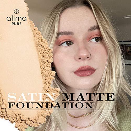 Alima Pure Alima Pure Matte Foundation Loose Mineral Powder Foundation Makeup, Loose Powder Makeup Oil Free Talc Free Powder, Natural Makeup Mineral Foundation Full Coverage Natural Foundation Powder .23 oz/6.5g