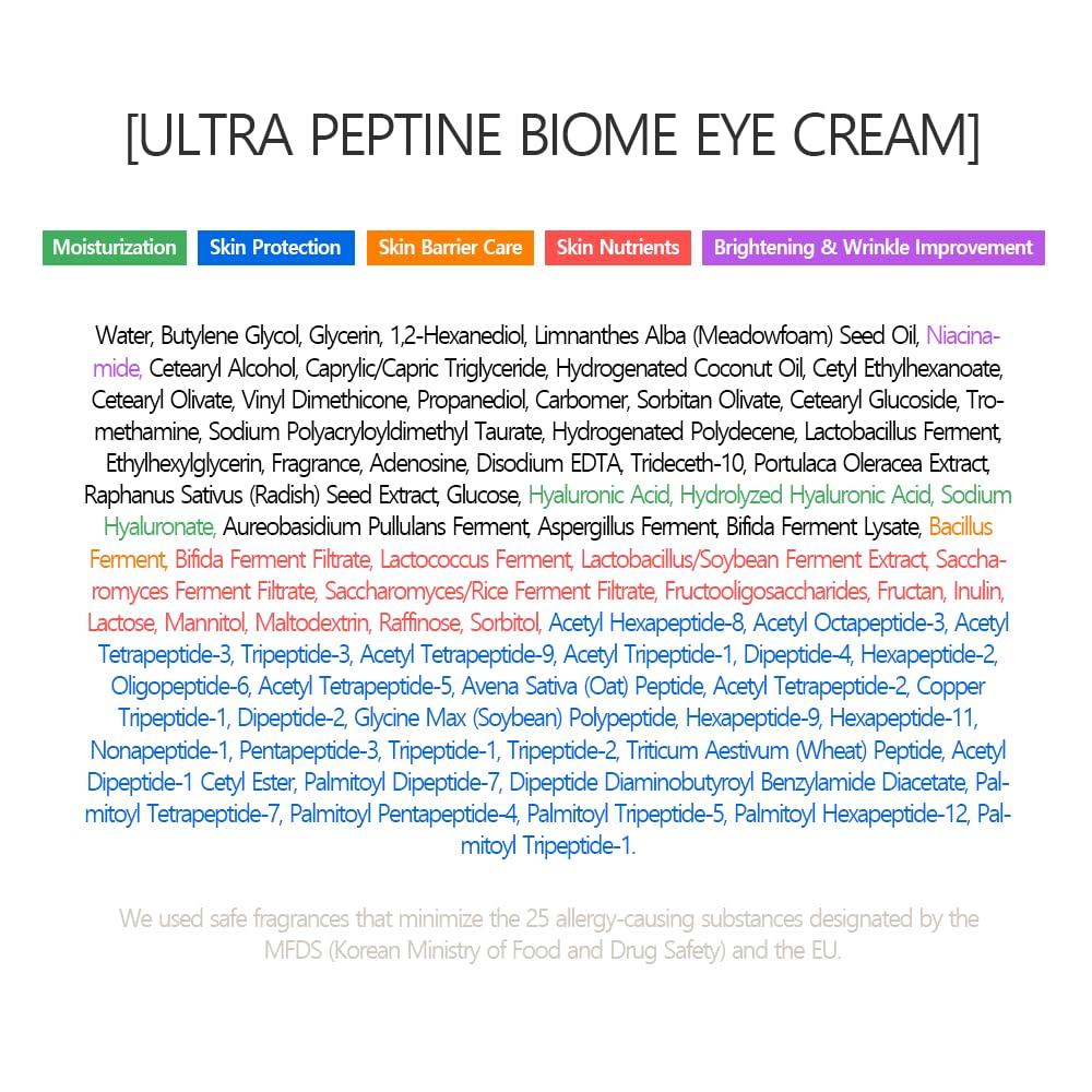 SWANICOCO SWANICOCO Ultra Peptine Biome Eye Cream 30 Low Molecular Peptide and 18 Microbiomes, Sensitive Skin Anti Aging Eye Cream for Wrinkles & Crows Feet Korean Skincare 30ml 1 Fl Oz