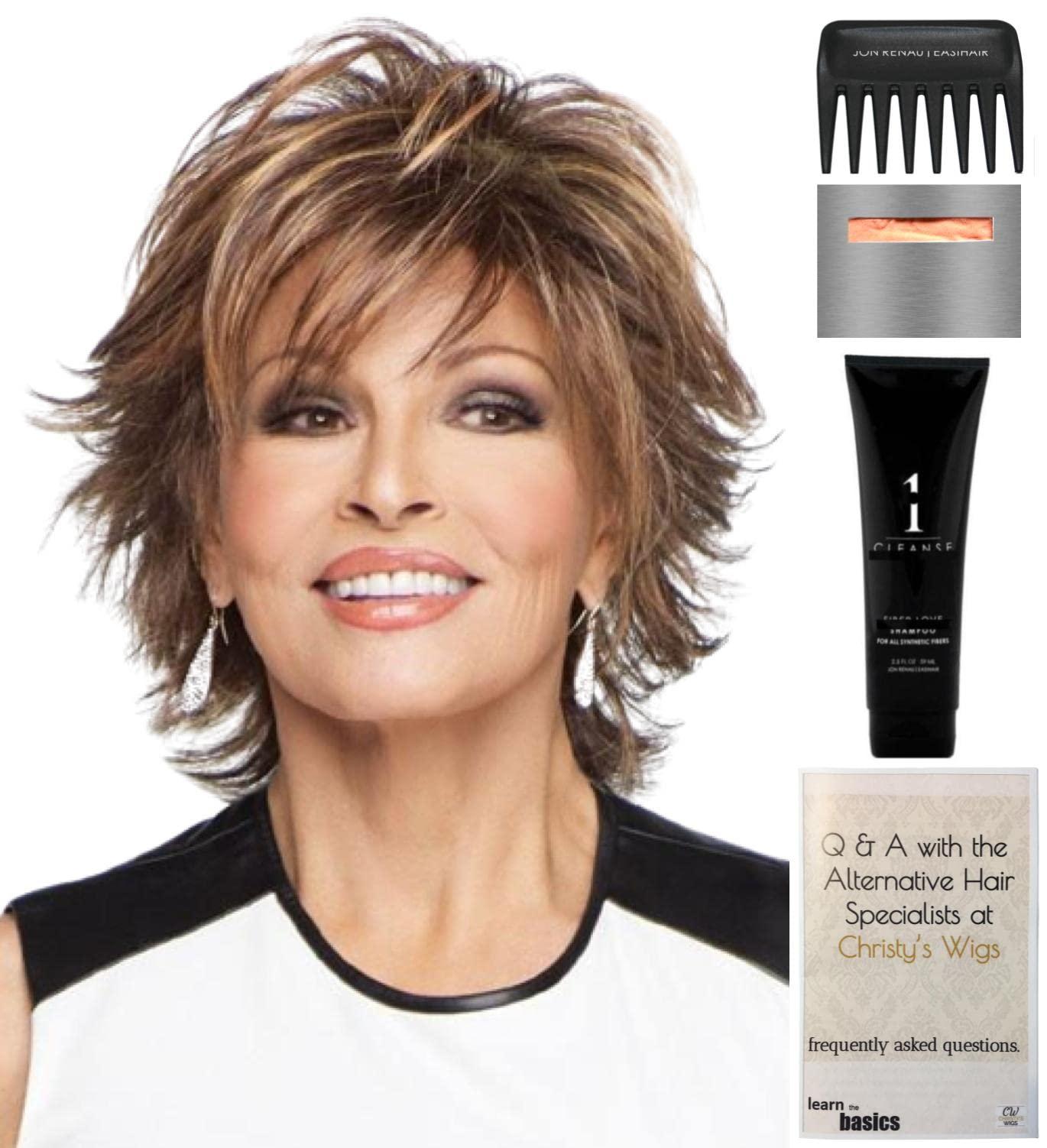 Hair u wear Raquel Welch Bundle - 5 items: Trend Setter Wig, Christy\'s Wigs Q & A Booklet, Wig Shampoo, Wig Cap & Wide Tooth Comb - Color: R10