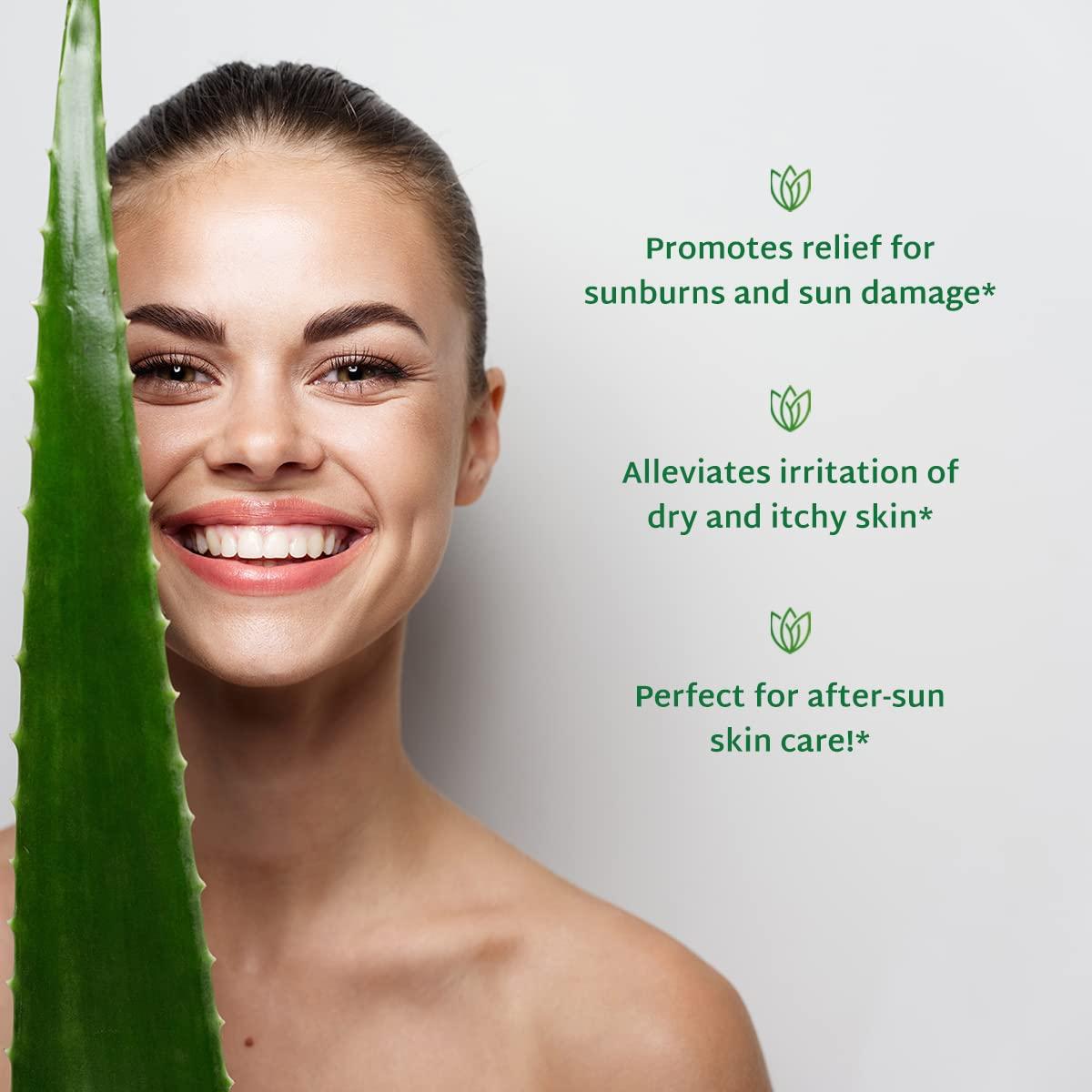 Aloe Infusion Aloe Infusion Organic Aloe Vera Gel - Deeply Hydrating, Skin Nourishing After Sun Skin Care for Face, Body and Hair - Sunburn, Redness and Itchy Skin Relief - USA-Tested - 16 Oz