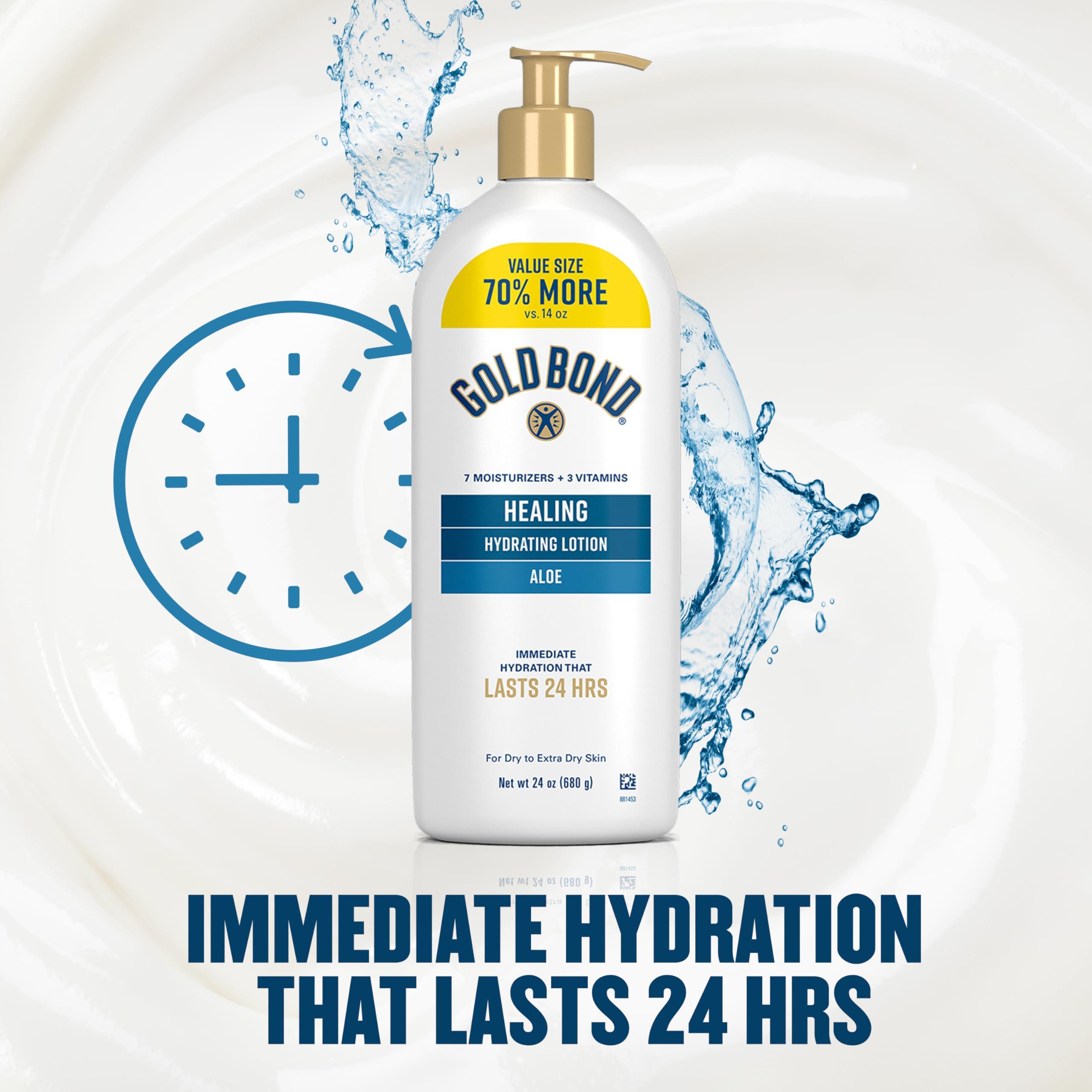 Gold Bond Gold Bond Healing Hydrating Lotion with Aloe Moisturizes, Heals & Smooths Dry Skin, Delivers Immediate 24-Hour Hydration, Value Size, 24 oz.