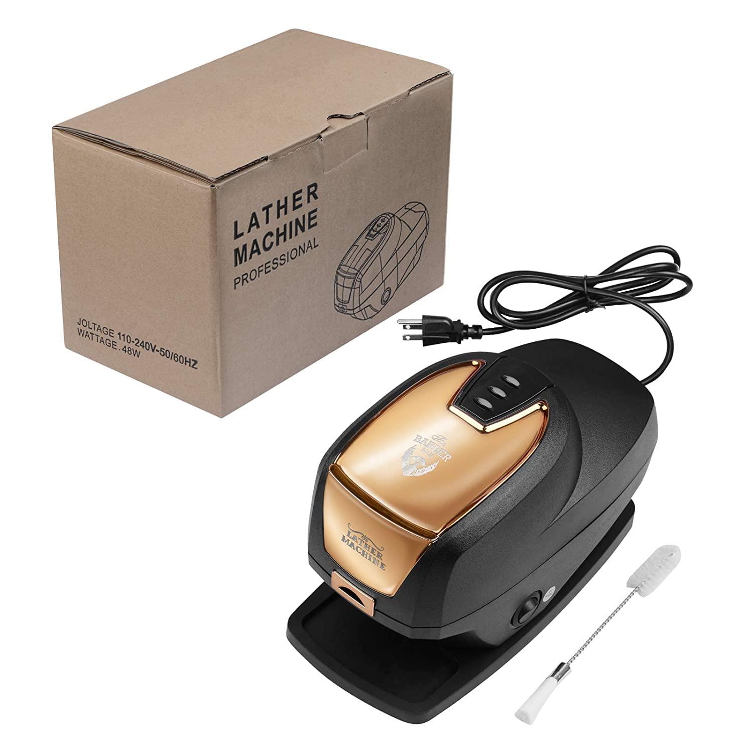 Swanliss Professional Hot Lather Machine for Shaving, Hot Lather Machine for Barber, Barber Shaving Cream Heater, Gifts for Men Husband (Black)