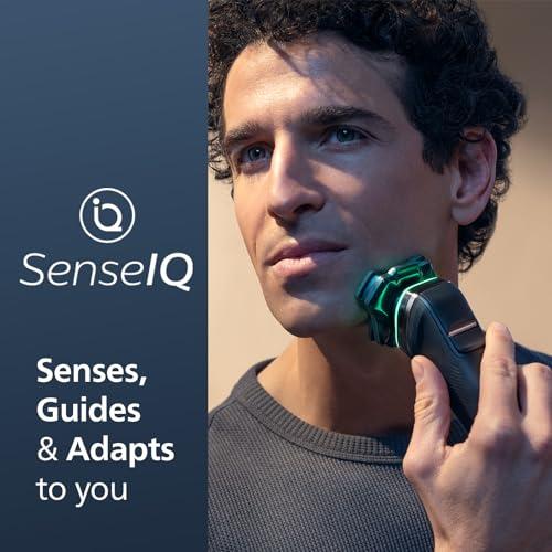 Philips Norelco Philips Norelco Shaver Series 9000, Wet and Dry Electric Shaver, with Lift & Cut Shaving System and SenseIQ Technology, Pop-up Trimmer, Cleaning Pod, Charging Stand and Travel Case, Model S9987/85