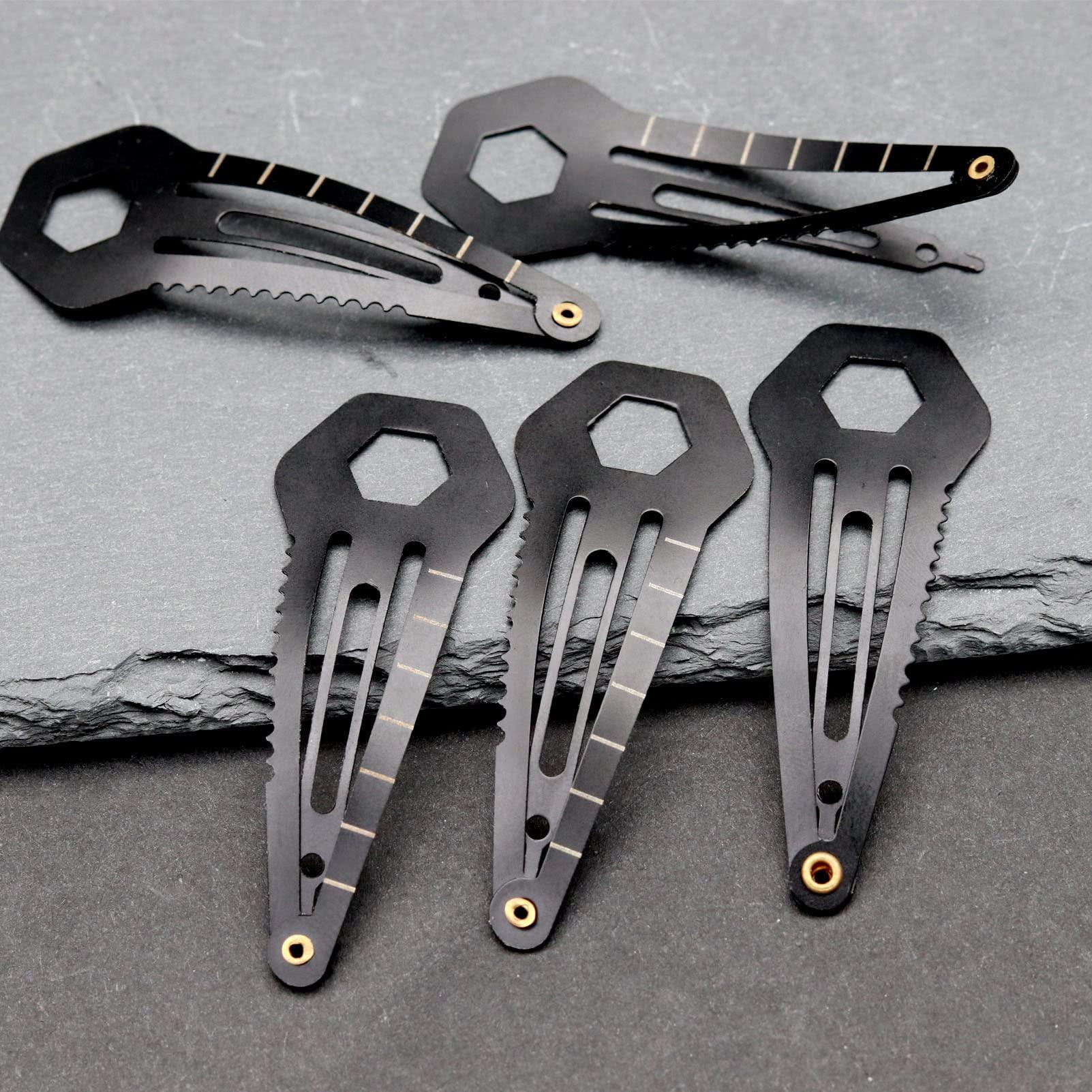 Haxtec Haxtec Multi Tool Tactical Hair Clips Multi-Functional EDC Survival Kit Christmas Gifts For Girls Women Stocking Stuffers(5 Pack)