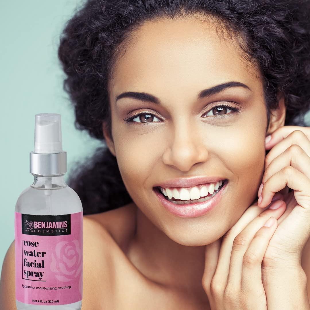 BENJAMINS COSMETICS ROSE WATER FACIAL SPRAY, MAKEUP SETTING SPRAY