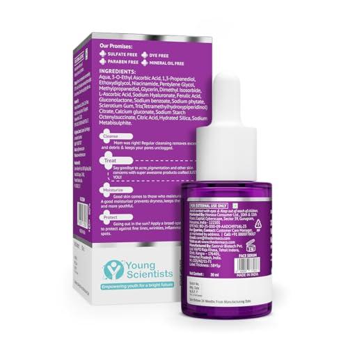 The Derma Co The Derma Co 10% Vitamin C Face Serum | Helps Restore Natural Glow | Tightens Pores & Hydrates Dry, Dull Skin | Radiance Serum for All Skin Types | 1.01 Fl Oz/30ml