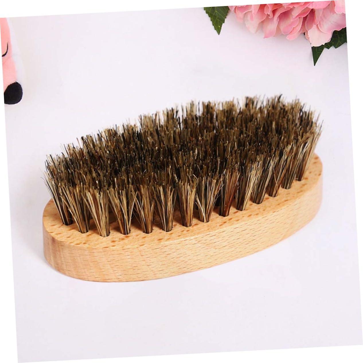 Hemoton Hemoton Bristle Brush Facial Cleansing Brush Shaving Brush Beard Brush Men Face Clean Brush Mustache Bush Wooden