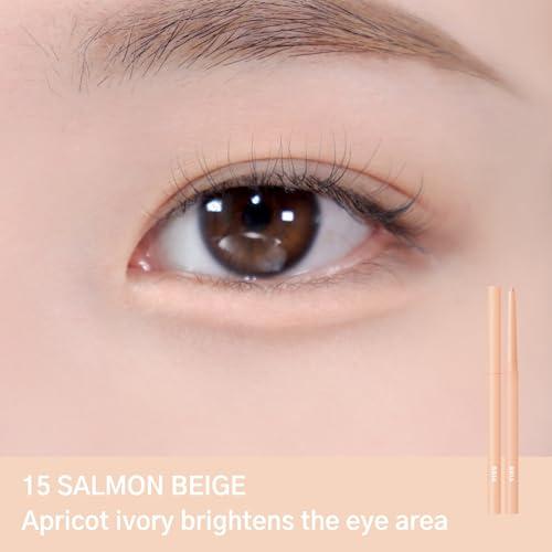 BBI@ BBIA BBIA Last Auto Gel Eyeliner (15 SALMON BEIGE) + Last Glitter Highliner (02 DEWY PEACH) BUNDLE SET