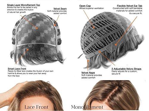 Jon Renau & Christy\'s Wigs Bundle - 7 items: Jon Renau Carrie Human Hair Wig, Christy\'s Wigs Q & A Booklet Luxury Shampoo & Conditioner Blown Away Treatment Mist Wide Tooth Comb (Wig Color Selected: 32F)