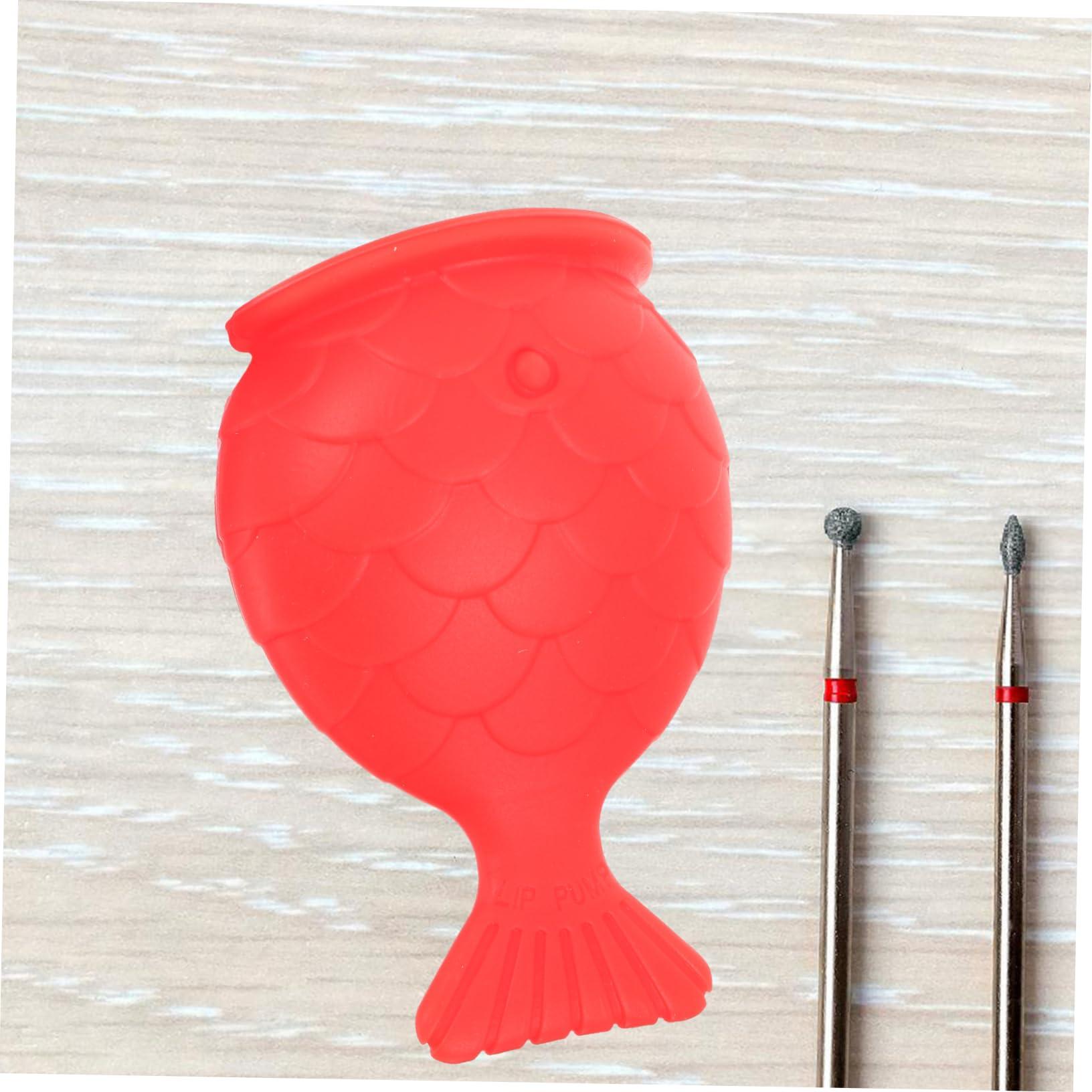 Beavorty Beavorty Silicone Fish Lip Filler (red) Tools Reusable Lip Enhancer Lip Silicone Plumper Lip Plumping Device Lip Suction Plumper Womens Lip Plumper Lip Silicone Plumping Device