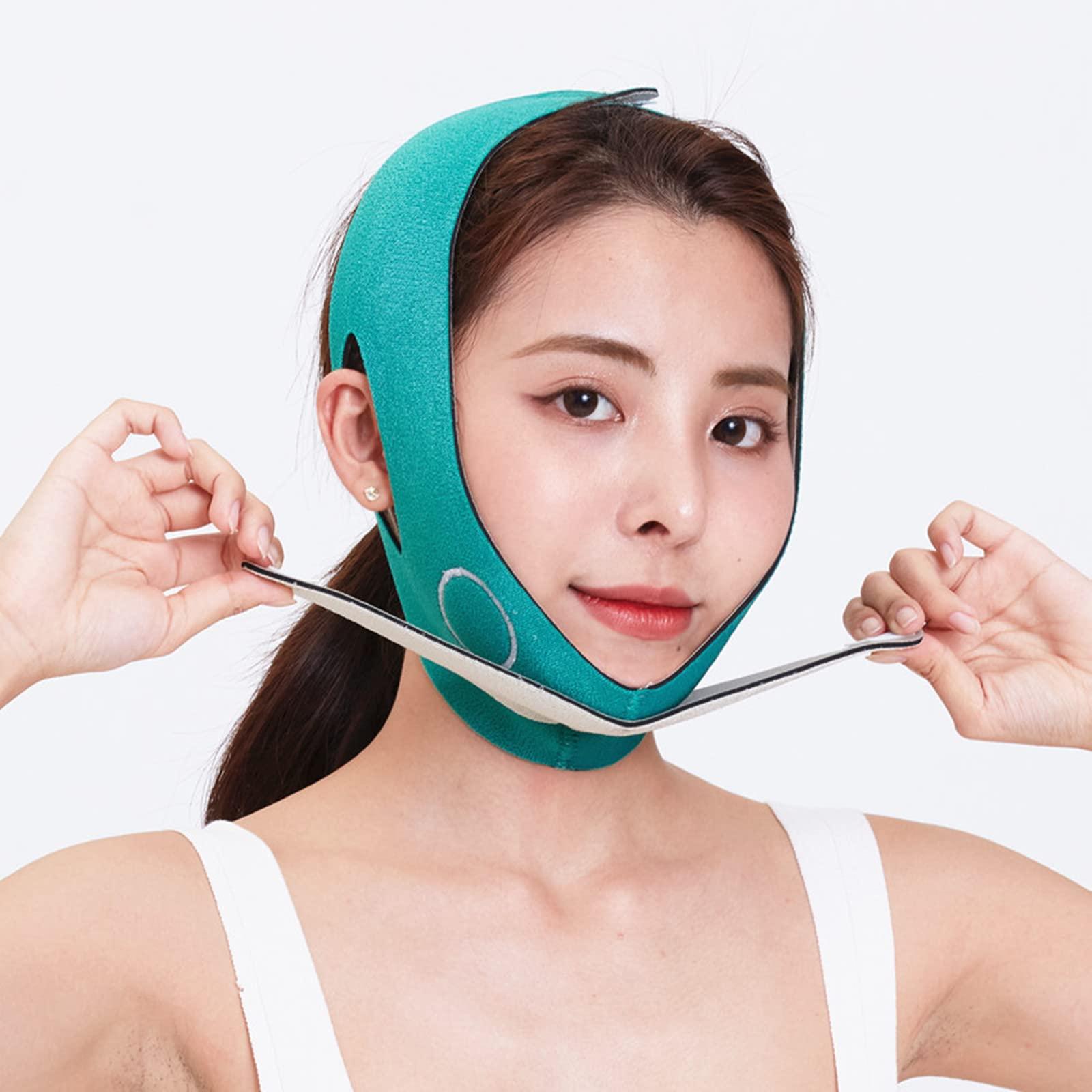Luckyste Reusable V-Line Mask Slimming with Double Chin Reducer Facial Neck Lifting Strap Sculpting and Tightening