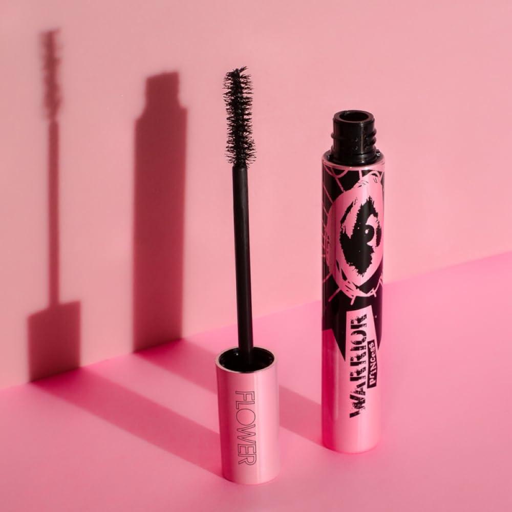 FLOWER BEAUTY FLOWER Beauty By Drew Barrymore Volumizing Mascara - Warrior Princess - With Clump Free Technology for Lash Lengthening + Lash Lifting + Curling - Washable + Defining + Buildable - Black