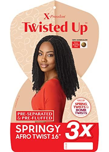 Outre Outre X-Pression - Twisted Up - Springy Afro Twist 16\" 3X 5 Packs (CHAMPAGNE AMBER)