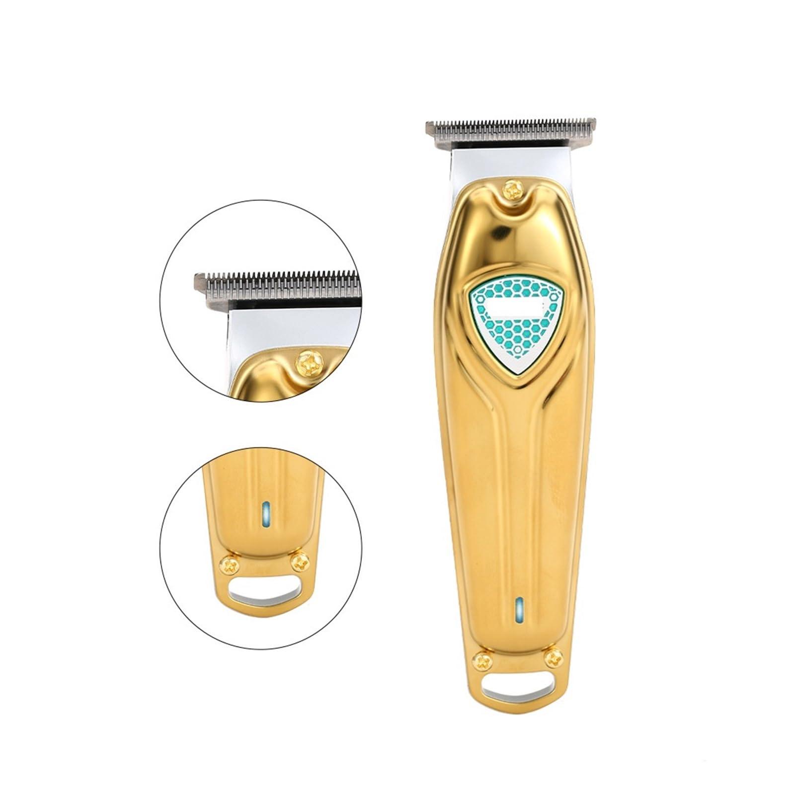 ONWEBAYK Razors Electric Hairdresser Carving Scissors USB Rechargeable Oil Head Electric Pusher 0 Cutter Head Hairdresser V-911 Hair Clipper(Black)