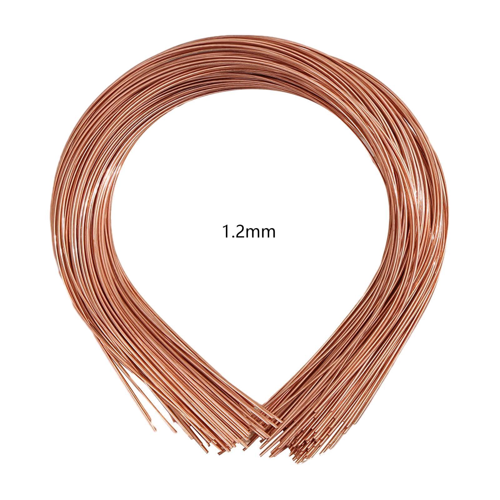 Deevoka 50Pcs Plain Metal Headbands for Crafts Headband Frame Hair Clasps 1.2mm Width Hair Hoop Bulk Hair Band Blank Headbands Thin Wire Hairband, Copper