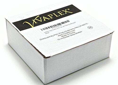 Vivaplex Vivaplex 24, Amber, 15 ml (1/2 oz) Glass Bottles, with Glass Eye Droppers