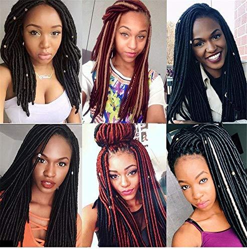 Aimeely Aimeely 20" Faux Locs Synthetic Dreadlocks Straight Crochet Hair Extension Red