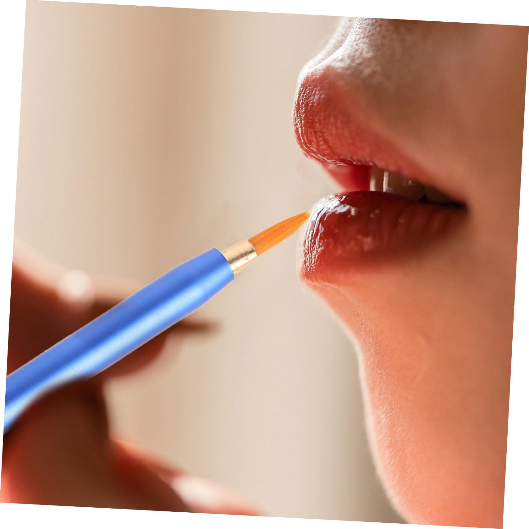 Healifty 20 Pcs retractable lip brush lipstick brush lipstick lip brush with cap concealer applicator reusable lip brush lip lip balm Metal shell aluminum alloy travel