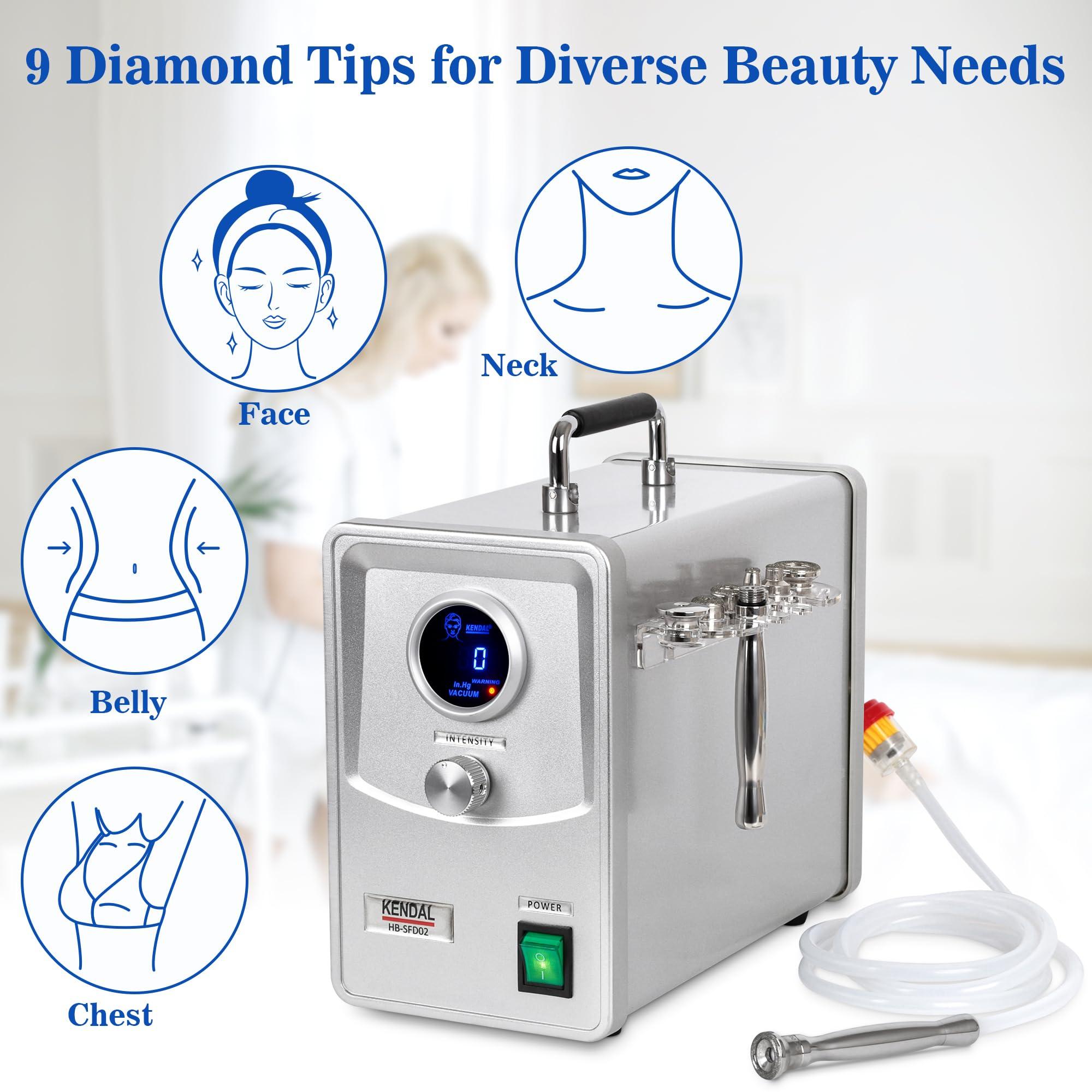 Kendal Kendal Professional Diamond Microdermabrasion Machine, Dermabrasion Facial Skin Care Equipment with Digital Display also good for home use 110V-220V HB-SFD02