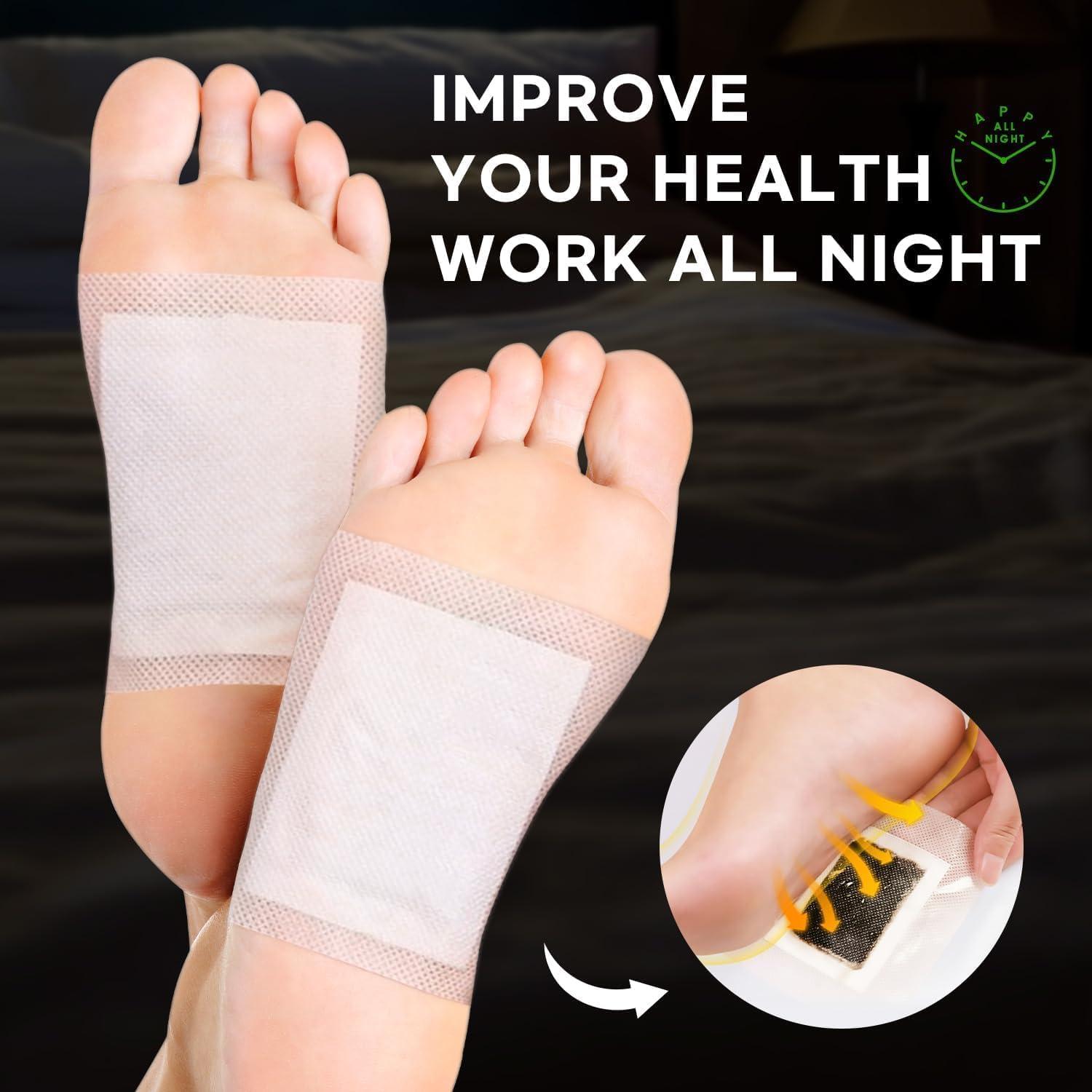Rantherm Foot Paches, Premium Deep Cleansing Foot Pads, Bamboo Foot Paches, Ginger Foot Pads for Promoting Sleeping, Relieving Fatigue and Relaxing Muscles & Tendons and Eliminate Moisture 20 Packs