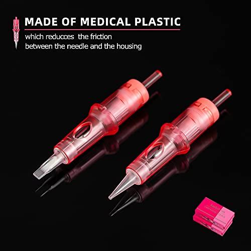 Ambition Ambition 20Pcs Disposable Tattoo Cartridge Needles Bugpin 3RL - 0.18MM Permanent Makeup Eyebrows Eyeliner Lips & SMP Tattoo Cartridge Supplies for Rotary Tattoo Pen Machine (0603RL)