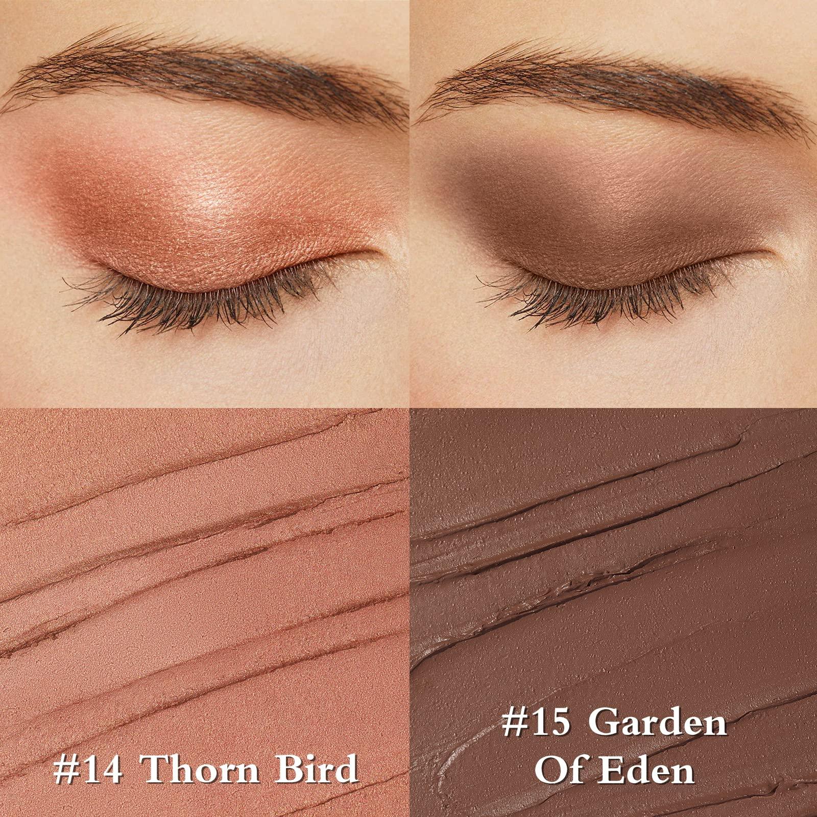 FOCALLURE FOCALLURE 2PCS No Crease Eyeshadow Stick,Shimmer and Matte Cream Eyeshadow Pencil Crayon,Long Lasting Waterproof Eye Brightener Stick With Blending Brush,Alloy Steel