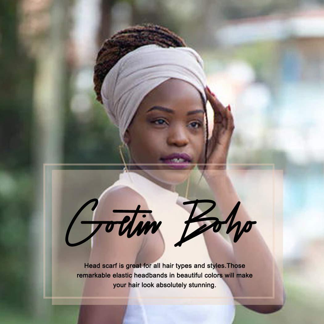 Catery Catery Boho Headbands Black Lace Head Wraps Wide Headband Stretch Turban Headband Vintage Hair Scarf Head Scarf Hair Accessories for Women and Girls