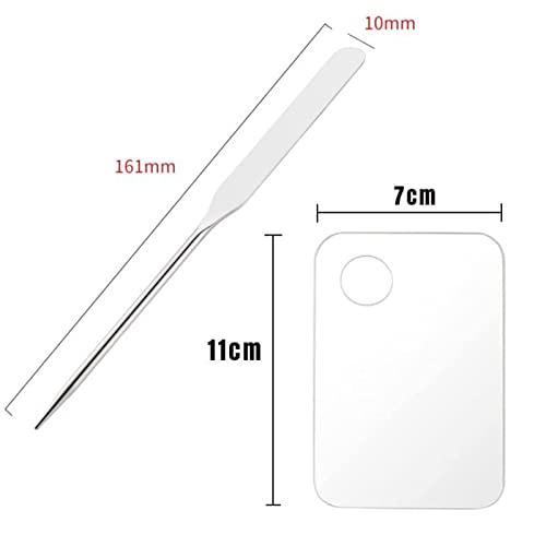 Generic Korean Picasso Makeup Spatula and Sponge Set,Korean Makeup Make Up Spatula Tool,Professional Facial Makeup Tools( Rectangle Palette+Spatula)