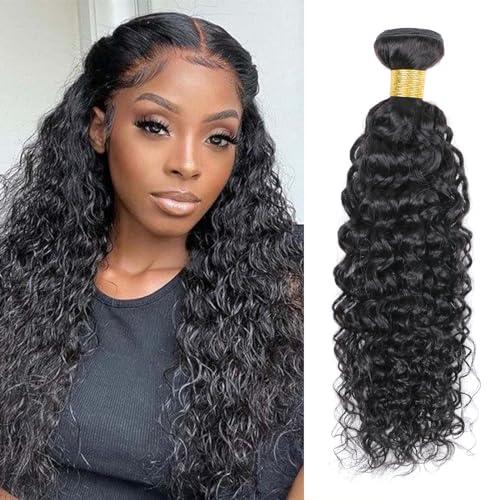 VIYAVIYA Viyaviya Brazilian Water Wave Human Hair 1 Bundles 18 Inch Wet and Wavy Human Hair Wavy Bundles 100% Unprocessed Brazilian Virgin Hair Curly Water Wave Bundles Hair Extensions Human Hair Bundles
