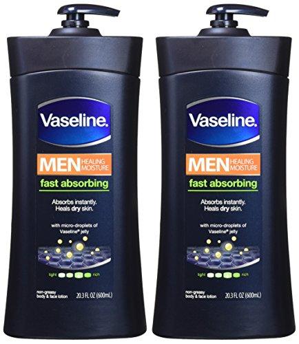 Vaseline Vaseline Men Body and Face Lotion , 20.3 Ounce Bottle(Pack of 2)