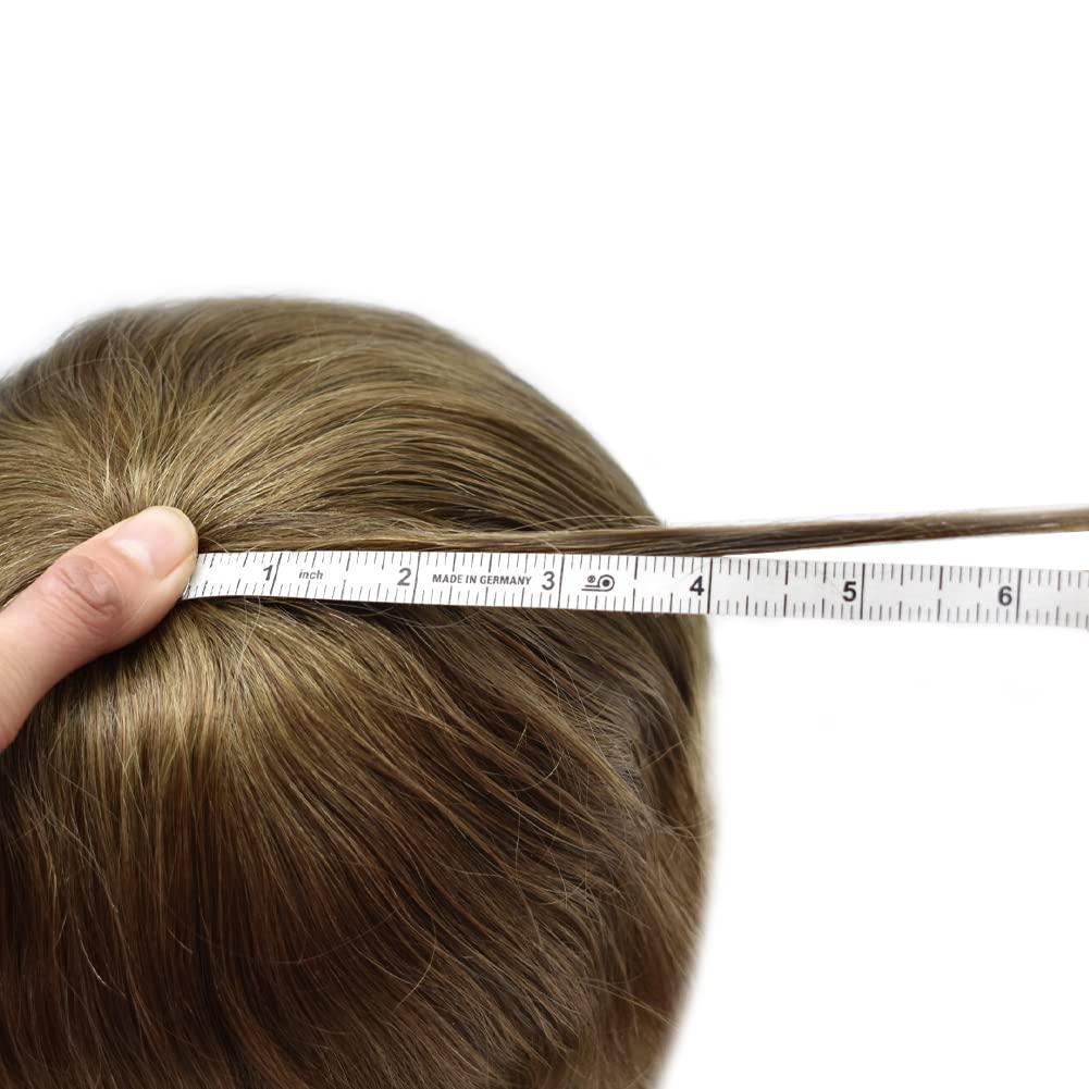 Healthlif Healthlif Transparent Ultra Thin Skin Toupee For Men European Human Hair Pieces For Men 0.06MM Hair Replacement System For Men Hair Prosthesis 8x10-80% light density17# DARK ASH BLONDE