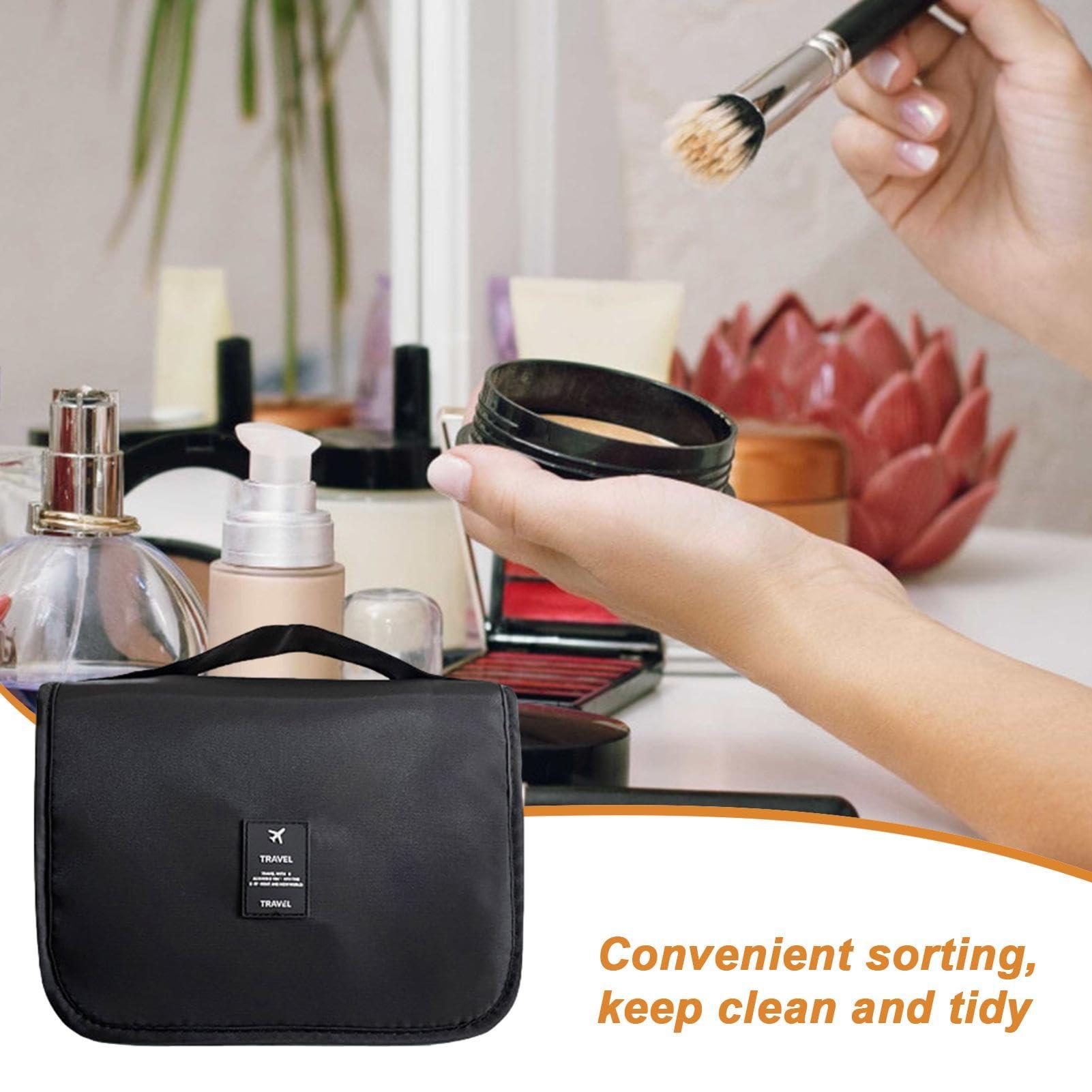 Generic Travel Toiletry and Cosmetic Bag - Skin Care Organizer with Hook for Women, Outdoor Use