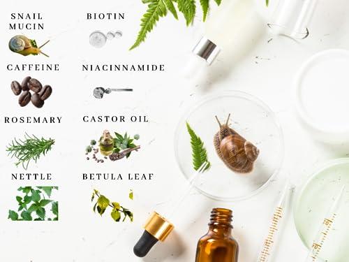 ZAIN1.618 Natural Hair growth Shampoo With Snail Mucin, Rosemary, Biotin, Niacinamide, Castor oil and Caffeine.(Mimosa, 8.45 oz) pH Level 5.2