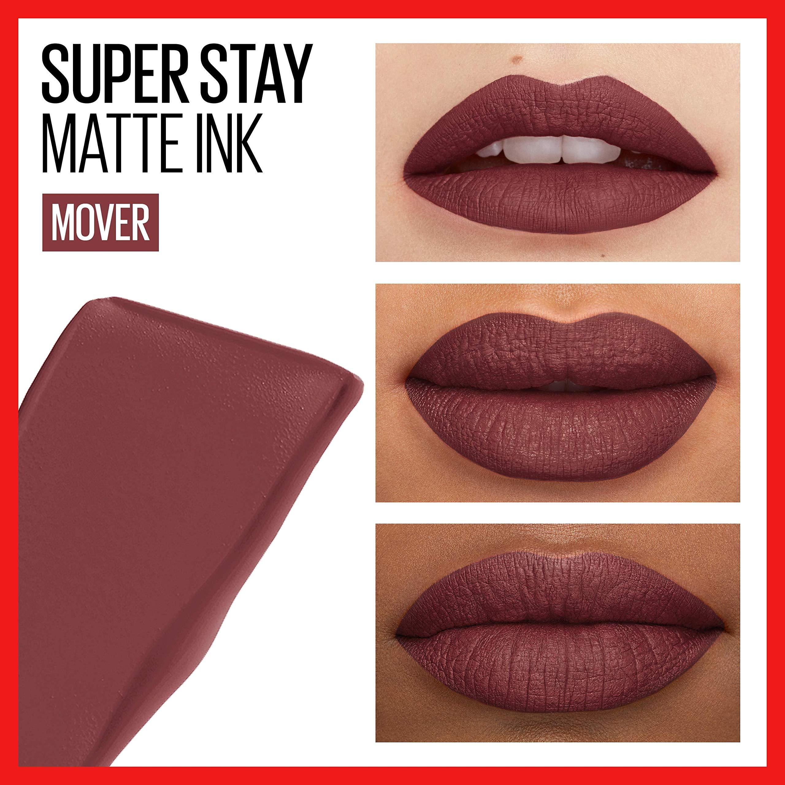 MAYBELLINE MAYBELLINE Super Stay Matte Ink Liquid Lipstick Makeup Long Lasting High Impact Color Up to 16H Wear Self-Starter Light Red and Mover Brown