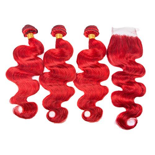 Generic Cloud Hair New Arrival Body Wave Hair Weaves With Lace Closure 4x4 Malaysian Virgin Hair Extensions and Top Closure Pieces (16 16 16+14 inch closure)