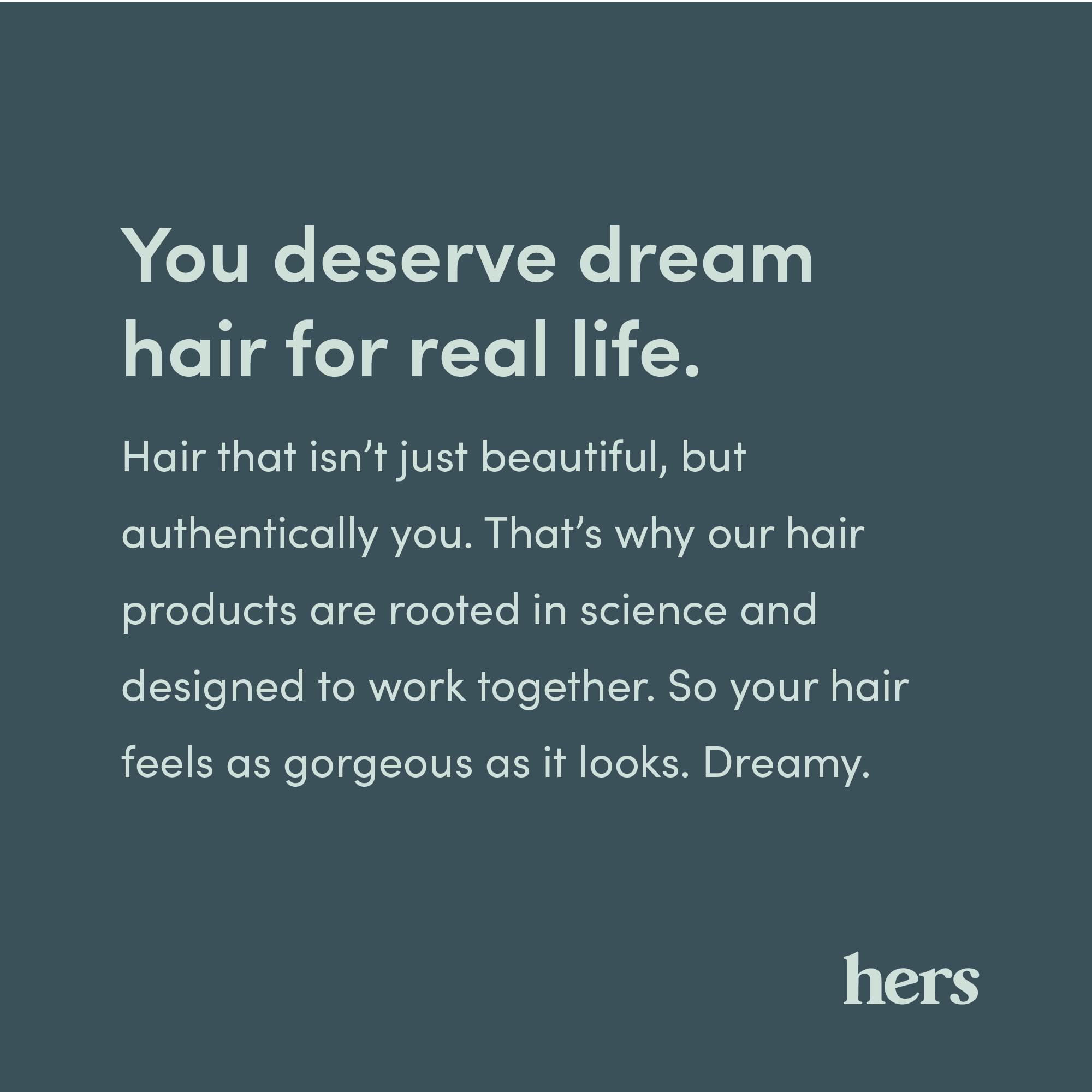 Hers hers Triple Threat Shampoo and Conditioner Set for Women- Thickening, Moisturizing, Reduces Shedding - Color Safe Hair Loss Shampoo and Conditioner- Napa Rose, 2 pack, 6.4oz