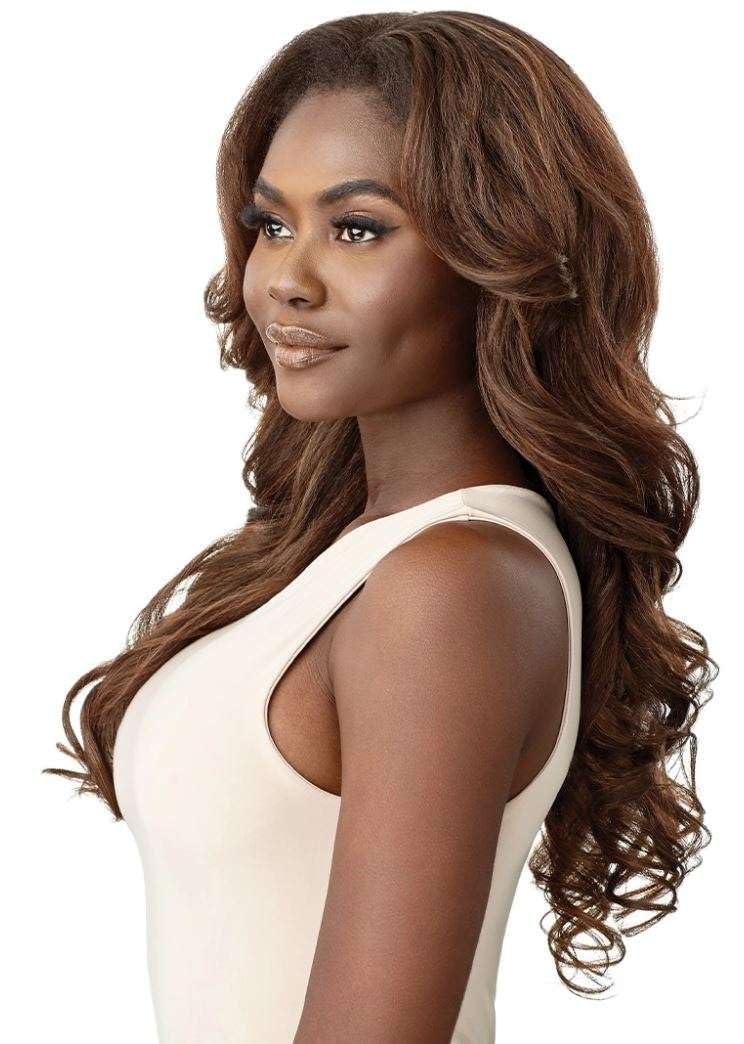 Outre Outre Synthetic Quick Weave Half Wig - NEESHA H304 (Color:DR4/GDNHNBL)